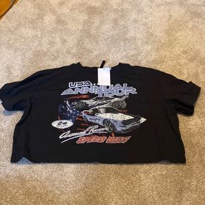 H&M cropped graphic tee